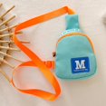 thumbnail image 3 of Fashion Kids Chest Bag Canvas Letter Crossbody Bags Simple for Children (Black), 3 of 7