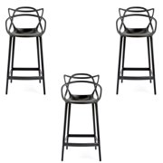 Heavenly Collection Plastic Bar Stool - SET OF 3