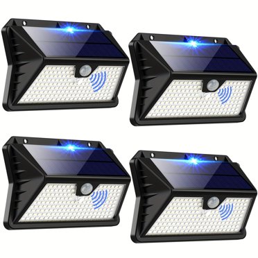 2/4Packs Outdoor Solar Light With Motion Sensor, 185 LED 3 Modes Outdoor Solar