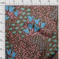 thumbnail image 2 of oneOone Velours Brun Tissu Feuilles & Floral Robe Tissu Tissu Imprimé par la Cour 58 Pouces de Large, 2 of 5
