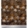 thumbnail image 1 of Soimoi Polyester Crepe Fabric Dot & Chestnut Leaves Print Fabric by Yard 52 Inch Wide, 1 of 3