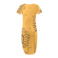 thumbnail image 4 of Ovzne Robes d'Été pour Femmes Robe Femme Mode Robe Décontractée pour Femmes Imprimée à Manches Courtes Col Rond Robe avec Poches Robe de Vacances à Manches Courtes Imprimée Liquidation, 4 of 6