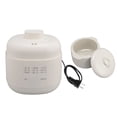 thumbnail image 2 of Electric Stew Pot, 200W 1L Anti Dry Burn Ceramic Soup Porridge Cooker with Timer Anf 9 Cooking Setting, Mini Ceramic Stew Cooker with Lid, for Home Kitchen Dorm, 2 of 7