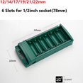 thumbnail image 1 of MYG 1pc Socket Organizer Box 3/8 1/4 1/2inch Drive ABS Plastic Socket Clip Rail Holder Toolbox Socket Storage Socket Organizer Box, 1 of 8
