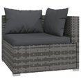 thumbnail image 3 of vidaXL 8 Piece Garden Lounge Set with Cushions Poly Rattan Grey, 3 of 5