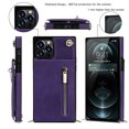 thumbnail image 3 of Wallet Case for iphone PU Zipper Wallet Smartphone Case with Card Holder & Shoulder Strap, 3 of 4