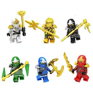 Vorallme 6pcs Fantôme Series Minifigurations de blocs de construction Ninja assemblées