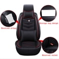 thumbnail image 4 of Maidao 2pcs Car Seat Cover Front Seats Only for Honda for Ridgeline 2006-Present 2 Seats Leather Airbag Compatible Water Resistant Front Set Cushion Protector Black and Red, 4 of 4