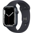 thumbnail image 1 of Restored Certified APPLE WATCH SERIES 7 GPS 45MM MIDNIGHT ALUMINUM CASE WITH MIDNIGHT BAND (Refurbished), 1 of 4