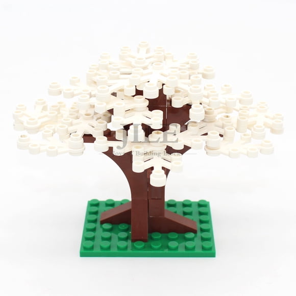 Plantes de Jardin Bricolage Moc Petit Arbre 9 Couleurs Cour Intérieure Blocs de Construction Enlighten Briques Compatibles Toutes Marques Assemble Particules Blanc 1 Pcs