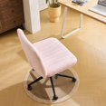 thumbnail image 2 of Ktaxon Adjustable Desk Chair, Swivel Office Chair, Armless Design, Pneumatic Height Adjustment, 360-Degree Rotation, Ideal for Home Office Teddy Velvet Pink, 2 of 8