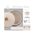thumbnail image 2 of 3.5 Litre Kitchen Star Cast Iron Dutch Oven 24cm, White, Easy Cleanup, Compatible with all Cooktops., 2 of 6