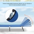 thumbnail image 4 of Outsunny Chaise Longue Pliante, Chaise de Bronzage 5 Positions, Bleu, 4 of 10