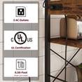 thumbnail image 3 of Ourlova Bakers Rack with Power Outlet, Coffee Bar with Wire Drawer, Industrial Microwave Stand 6-Tier Kitchen Storage Rack with Hutch, 3 of 7