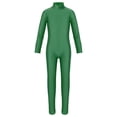 thumbnail image 1 of Jizyo Filles Enfants Justaucorps de Gymnastique Ballet Danse à Manches Longues Combinaison Zentai Pleine Longueur Ballerine Vert 5TG, 1 of 5