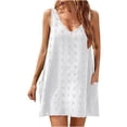 thumbnail image 2 of Gspmoly Robe pour Femmes, Mode Décontractée Aguichant Unie à Rayures Sans Manches à Col Rond Robe Débardeur pour Dames Robes de Vacances pour Femmes jusqu'à 60 % de Rabais, 2 of 5