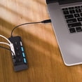 thumbnail image 2 of Jensen USB C to 4 Port USB A Hub - Black, 2 of 5