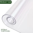 thumbnail image 3 of Oleegame Napperon 2 Pcs 1 mm d'Épaisseur, Résistant à l'Huile, Nappe Transparente, Protège-Table pour Table de Salle à Manger, Nappe Transparente, Tapis de Protection, Protège-Bureau, Déco Maison (40*60 cm) Transparent, 3 of 9