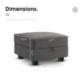 thumbnail image 2 of HONBAY Module de Pouf Carré en Velours pour Sofa Sectionnel Modulaire, Repose-Pieds avec Rangement, Gris Terne, 2 of 4
