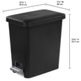 thumbnail image 4 of Sterilite 10.2 L Rectangular Step-on Wastebasket- Black, 4 of 7