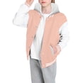 thumbnail image 3 of WEIYLL Boy's Tops Child Autumn Spring Long Sleeved Color Block Baseball Hooded Pink Outwear Jackets for 1-2 Years, 3 of 9