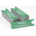 thumbnail image 2 of Inkdotpot Pack Of 100 Happy Retirement Favor Paper Tags Craft Real Silver Foil Hang Tags, 2 of 6