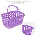 thumbnail image 3 of CTIRCHIU Panier en Plastique Solide à Double Poignées Violet pour Rangement de Supermarché et Divers, 3 of 7