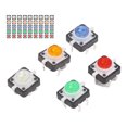 thumbnail image 1 of Bouton de Commutation Tactile, 50Pcs ABS LED Lampe Mini Bouton Poussoir Momentané pour l'Usine, 1 of 8