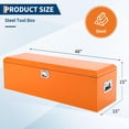 thumbnail image 3 of QinaQin Steel Truck Bed Toolbox, Diamond Plate Metal Storage Box with Lock and Side Handle for Pickup, Trailer and RV, 3 of 9