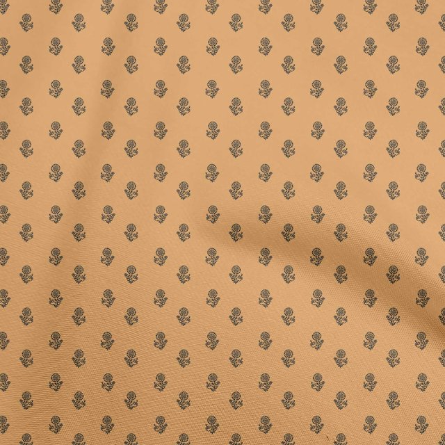 oneOone Viscose Chiffon Rust Brown Fabric Asian Floral Block Sewing Craft Projects Fabric Prints By Yard 42 Inch Wide
