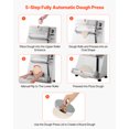 thumbnail image 4 of VEVOR 16 Inch Pizza Dough Roller Sheeter Semi-automatic Commercial Dough Press 390W, 4 of 9