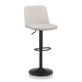 thumbnail image 1 of Bouclair Tabouret de Bar Réglable en Tissu Avoine et Métal, 1 of 10