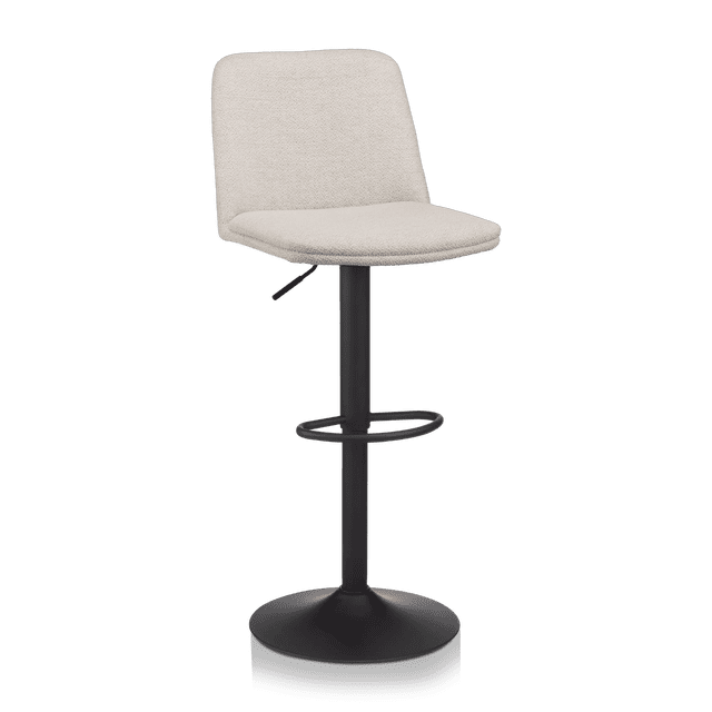 Bouclair Tabouret de Bar Réglable en Tissu Avoine et Métal