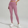 thumbnail image 4 of Miqool Womens High Waist Ankle Yoga Leggings Workout Tummy Control Soft Bike Pants with Two Pockets, 4 of 5