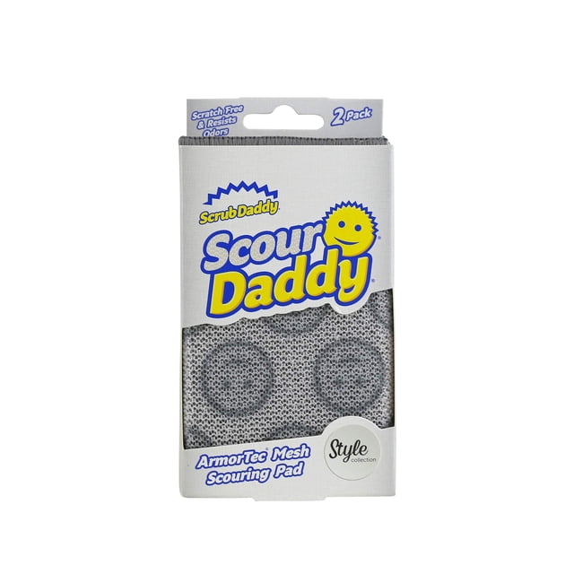 Scrub Daddy Style Récurage Daddy, Éponges à Récurer Non Abrasives, Tampons à Récurer, Éponges de Cuisine pour la Vaisselle, Récurant pour Poêles à Vaisselle, Articles de Nettoyage, Éponges à Vaisselle pour la Vaisselle, Lot de 2
