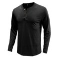 thumbnail image 1 of CEHVOM Chemise à Manches Longues pour Hommes, Basique, Couleur Unie, 1 of 4
