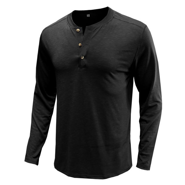 CEHVOM Chemise à Manches Longues pour Hommes, Basique, Couleur Unie