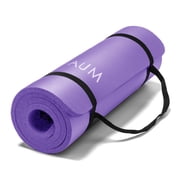 AUM High Density HD Foam Tech Yoga Exercise Mat - 72" x 24" x 1/2" - Purple