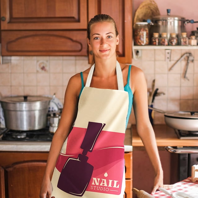 Yhmxh Kitchen Gadgets Kitchen Utensils Home and Kitchen 1PC Kitchen Cleaning Apron Linen Apron Household and Oil-proof Apron Pockets Holds