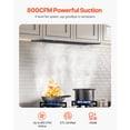 thumbnail image 2 of VEVOR Hotte de Cuisinière Intégrée 30 Po Insert de Hotte 800 CFM Contrôle Gestuel et Tactile, 2 of 9