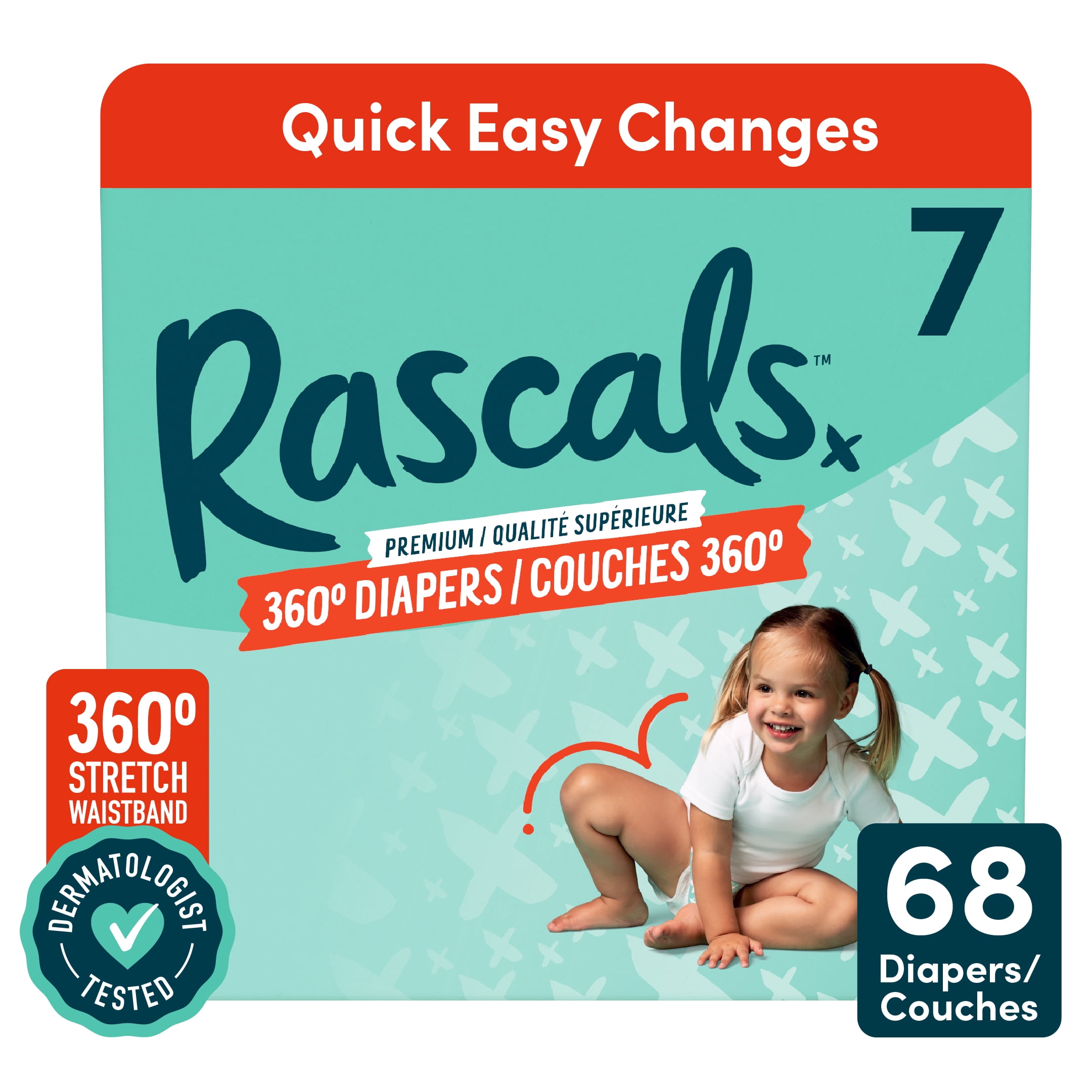 Rascals Premium 360 Diapers, Size 6, 76 Count - Walmart.ca