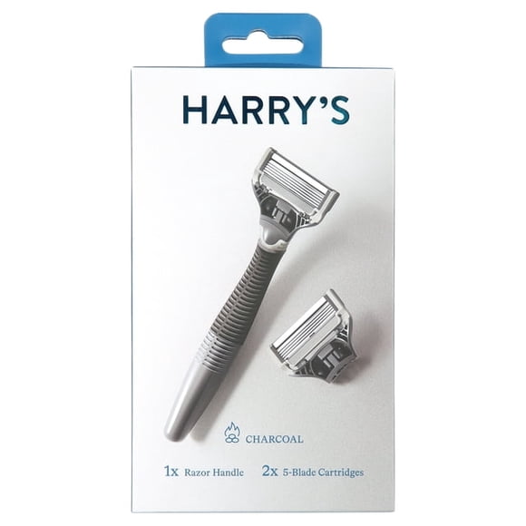 Harry's Shaving Razor for Men with 2 Razor Blade Refill Cartridges, Charcoal Grey