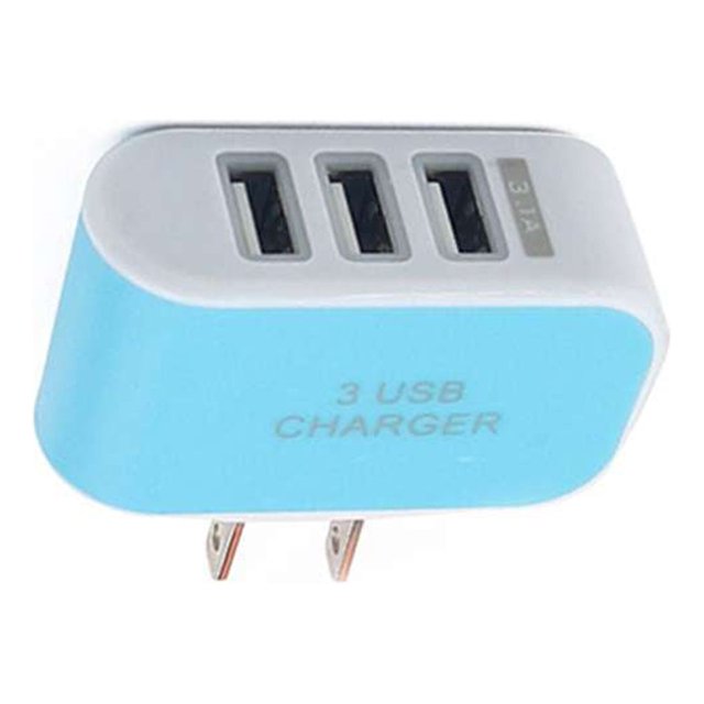 Universal Candy Color 3 USB Multi-Port Wall adapter; USB Charger US Plug Wall Adapter Cube Block AC 110-220V 5V