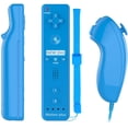 thumbnail image 1 of Wii Controller Compatible with Nintend Wii, Wii U with Motion Plus, 1 Pack Wii Remote and Nunchuck Controller with Silicone Case and Wrist Strap (Blue), 1 of 1