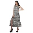 thumbnail image 3 of Moomaya Robe Imprimée Femme Fête Mariage Tenue de Fête Col Licou Robe Maxi en Rayonne, 3 of 4
