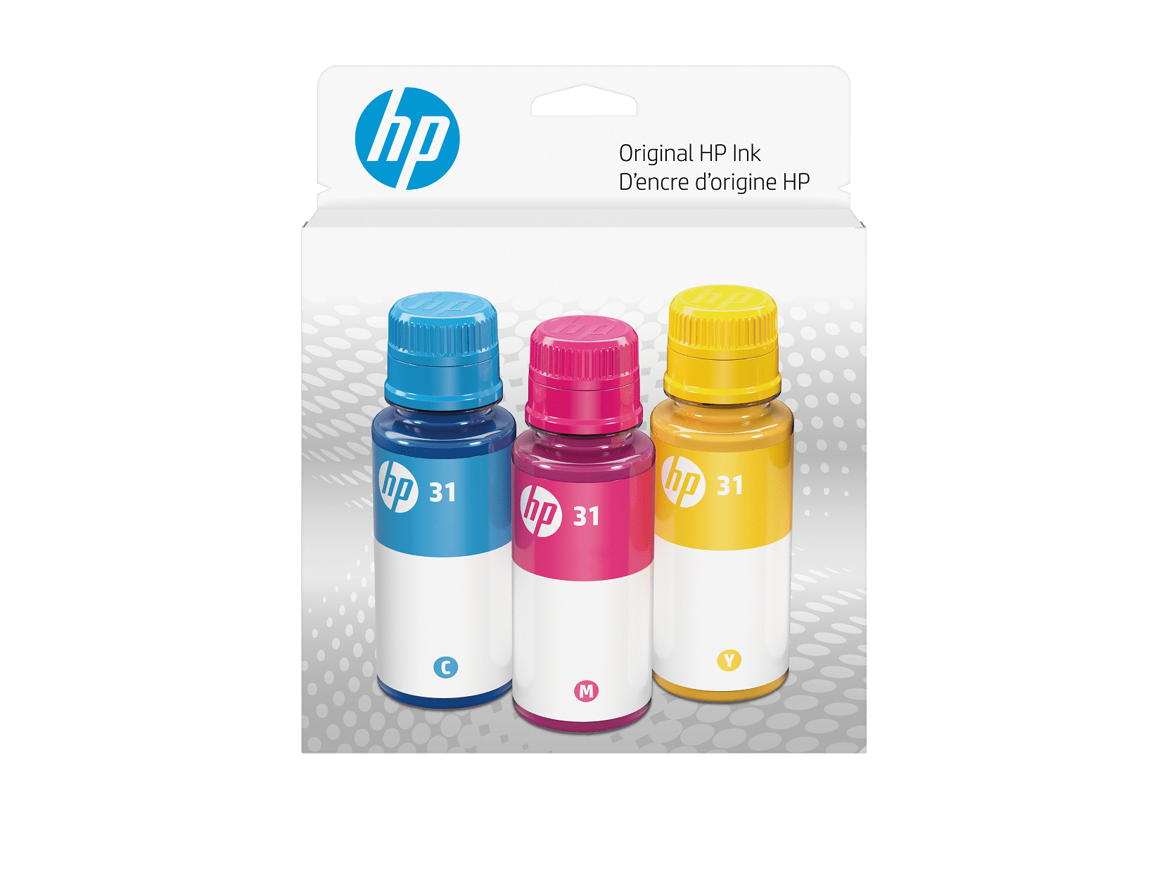 HP 31 Cyan, Magenta, Yellow Ink Bottles (3-Pack) | Works Smart Tank 5000, 6000, 7000 Series Smart Tank Plus 500, 600 Series
