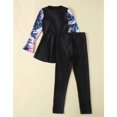 thumbnail image 3 of Sunnyoo Big Girls UPF50+ Swimsuit Long Sleeve Rash Guard Pants Swimwear Set, Sizes 7-12, 3 of 4