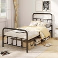 thumbnail image 4 of Costway Twin Size Bed Frame with Headboard Under Bed Storage No Box Spring Needed Black, 4 of 10