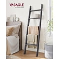 thumbnail image 3 of VASAGLE Blanket Ladder Decorative Farmhouse for The Living Room 5-Tier Ladder Shelf Ladder Rack for Storage and Decor Misty Gray ULLS018G68, 3 of 5