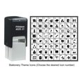thumbnail image 1 of Printtoo Personalized Stationery Theme Icons Rubber Stamp Self Inking Stamper 24 mm-Blue, 1 of 7